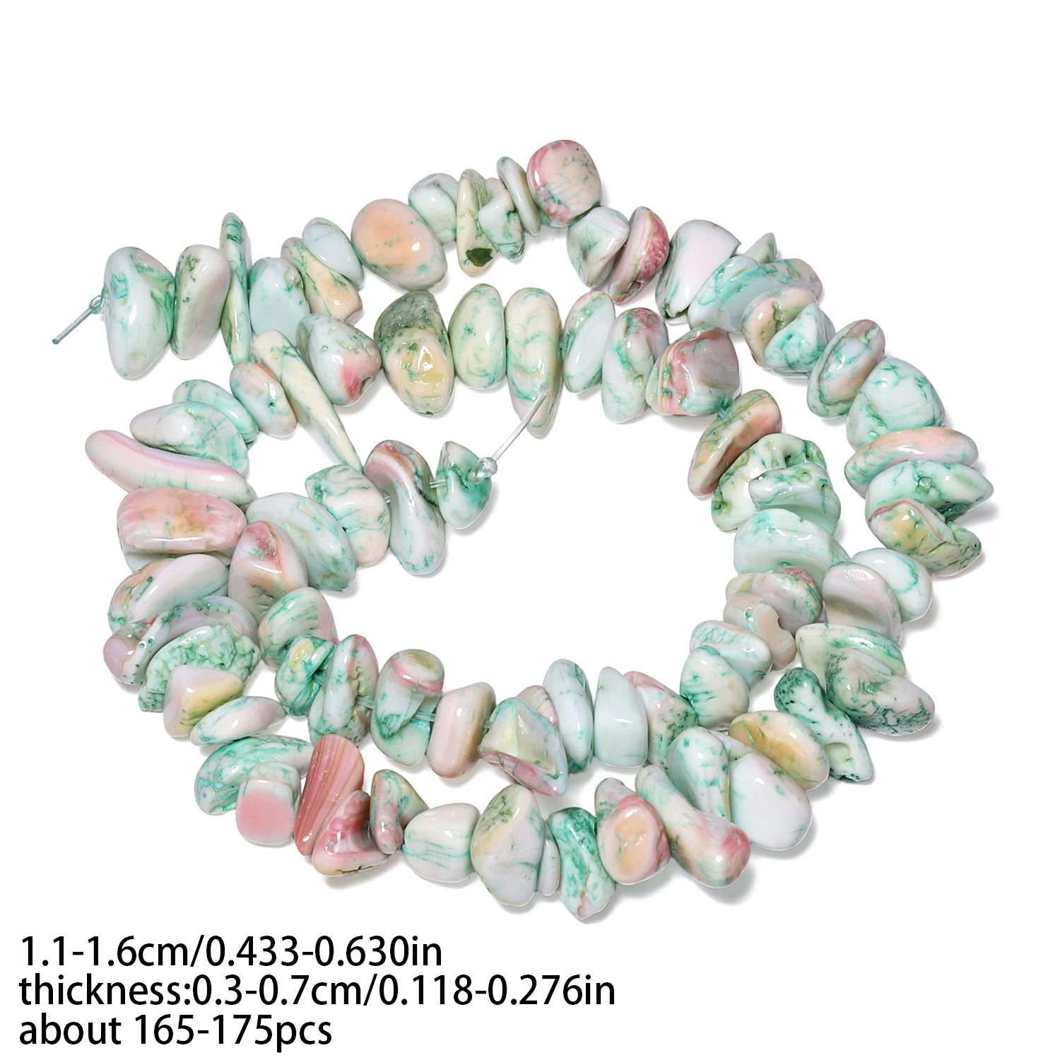 Natural Stone Multicolor Jasper Chip Beads for DIY Jewelry